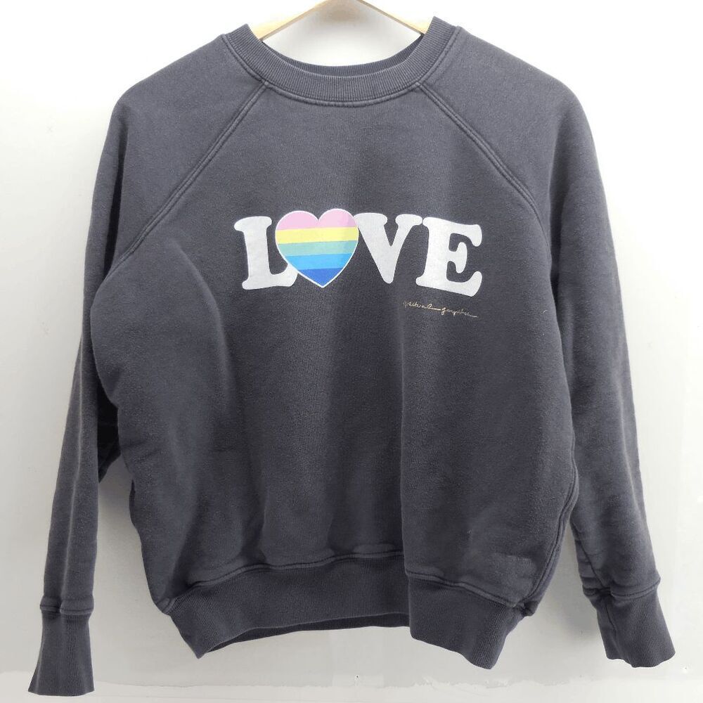 Spiritual Gangster XS Sweatshirt‎ Cropped Love Rainbow Heart Pullover READ